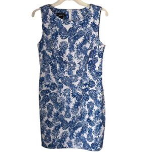 ALYX Pineapple Hawaiian Tropics Print Sleeveless Sheath Dress Ladies Size 8